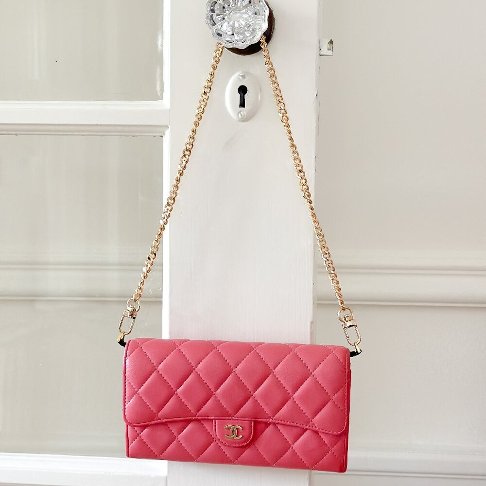 Chanel Classic Flap Wallet Pink Leather - Picture 16 of 16